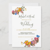フローラプロテア地球に優しコカトゥー結婚ビー 招待状 (正面)