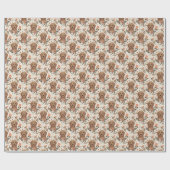 フローラプードルドッグポートレートファームハウススタイル ラッピングペーパー (フラット)