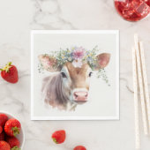 フローラヘッドピース付き牛 スタンダードランチョンナプキン (インサイチュ)