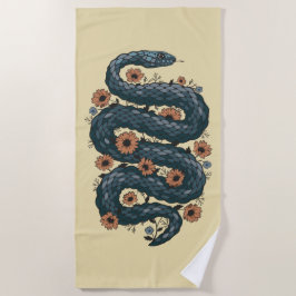フローラヘビ ビーチタオル