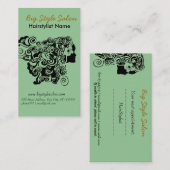 フローラヘンナ美容師サロンスパヘアスタイリスト 予約カード (正面/裏面)