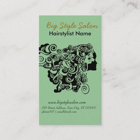 フローラヘンナ美容師サロンスパヘアスタイリスト 予約カード (正面)