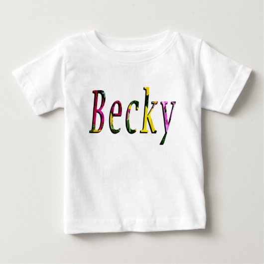 フローラベッキー・ネーム・ロゴ、 ベビーTシャツ (正面)
