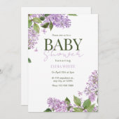 フローラベビシャワーボホベビシャワー 招待状 (正面/裏面)