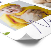 フローラベビーの初年度フォトコラージングマイルストーン ポスター (角)