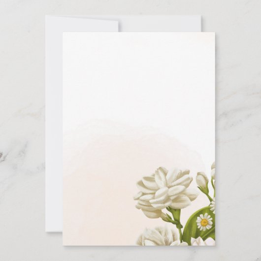 フローラベビーの開花 男女兼用 招待状 (裏面)