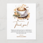 フローラベビーは醸造ベビーシャワーサンキューカード (正面)