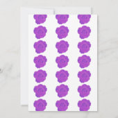 フローラベビーイン開花パープルバラベビーシャワーガール 招待状 (裏面)