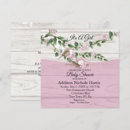 フローラベビーガールシャワーホワイトウォッシュバーンウッド