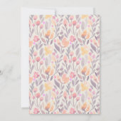 フローラベビーガールシャワー招待状 招待状 (裏面)