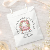 フローラベビーガールステッカーピンク フェイバーバッグ (クリップ留めされた状態)