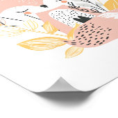 フローラベビーキツネ子供部屋デコール ポスター (角)