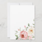 フローラベビーシャワーにおける開花コケットベビー 招待状 (裏面)