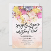 フローラベビーシャワーシュガー&スパイス&オールナイス 招待状 (正面)