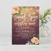 フローラベビーシャワーシュガー&スパイス&オールナイス 招待状 (スタンド正面)