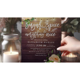 フローラベビーシャワーシュガー&スパイス&オールナイス 招待状