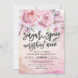 フローラベビーシャワーシュガー&スパイス&オールナイス 招待状