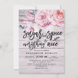 フローラベビーシャワーシュガー&スパイス&オールナイス 招待状