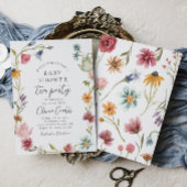 フローラベビーシャワーティーパーティの招待状 招待状