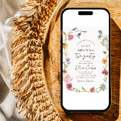 フローラベビーシャワーティーパーティの招待状 招待状