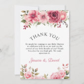 フローラベビーシャワーバラ カラフル サンキューカード (正面)