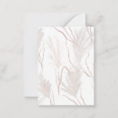 フローラベビーシャワーパンパスグラスボホテラコッタ ノートカード (裏面)