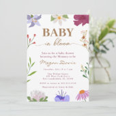 フローラベビーシャワー招待状ベビー開花 招待状 (スタンド正面)
