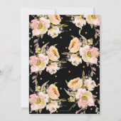 フローラベビーシャワー招待状ボーイガールピンク赤面 招待状 (裏面)