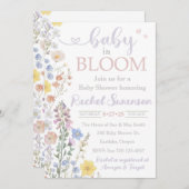 フローラベビーシャワー招待状、ベビーイン開花 招待状 (正面/裏面)