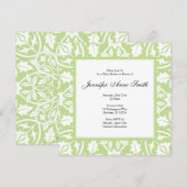 フローラベビーシャワー招待状-ベビーグリーン 招待状 (正面/裏面)