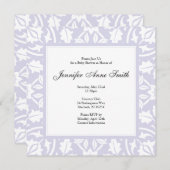 フローラベビーシャワー招待状-ベビー薄紫 招待状 (正面/裏面)