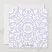 フローラベビーシャワー招待状-ベビー薄紫 招待状 (裏面)