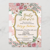 フローラベビーシャワー招待状 招待状 (正面/裏面)