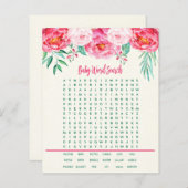 フローラベビー単語検索，赤ちゃんシャワーゲーム，ゲーム (正面/裏面)