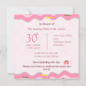 フローラベビー散水カスタマイズ可能招待状 招待状 (裏面)