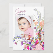 フローラベビー月次マイルストーつるンズカードの写真 招待状 (正面)