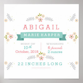 フローラベビー統計ポスター ポスター