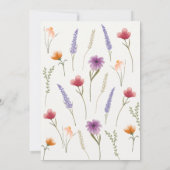 フローラベビー開花ベビーシャワー招待状 招待状 (裏面)