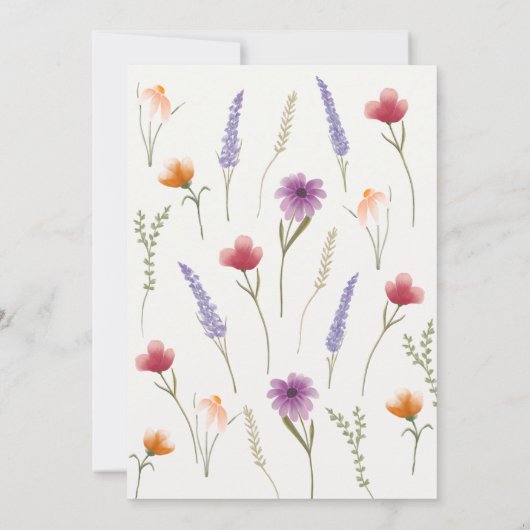 フローラベビー開花ベビーシャワー招待状 招待状 (裏面)