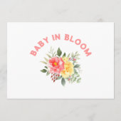 フローラベビー開花赤ちゃんシャワー植物花 アドバイスカード (裏面)