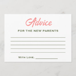 フローラベビー開花赤ちゃんシャワー植物花 アドバイスカード