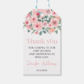 フローラベビー開花赤ちゃん感謝していシャワーギフトラベル ギフトタグ (正面)