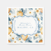 フローラベリーシックブライダルシャワー スタンダードカクテルナプキン (正面)