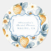 フローラベリーシックブライダルシャワー ラウンドシール (正面)