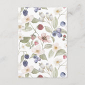 フローラベリースイートベビーシャワーQRコードレジストリ エンクロージャーカード (裏面)