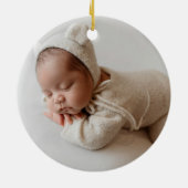 フローラベリーブランチ私の初めてのクリスマス写真 セラミックオーナメント (裏面)