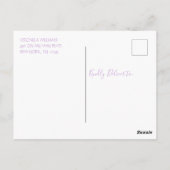 フローラベリーベビーシャワー招待状葉書 ポストカード (裏面)