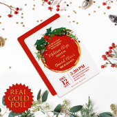 フローラベリーリースクリスマスライト結婚ズ 箔招待状