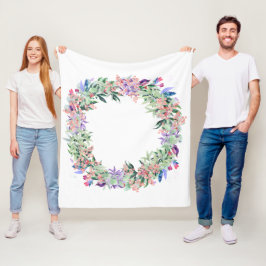 フローラベリーリース フリースブランケット