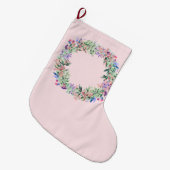 フローラベリーリース ラージクリスマスストッキング (正面 (吊り時))